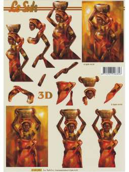 Indische vrouw, 3d Knipvel