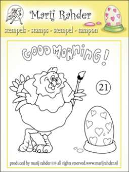 Goedemorgen kip clear stempel