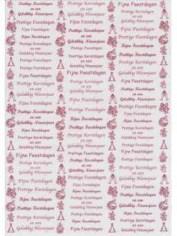 Vellum vel met kerst tekst,...