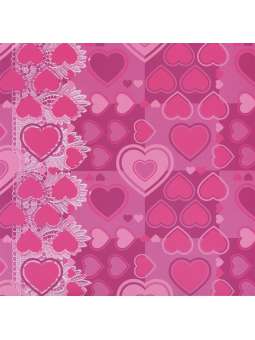 Roze harten, scrappapier