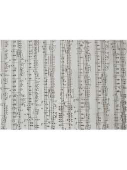 Vellum papier met muzieknoten