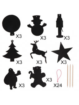 Kerstboom decoratie/kerstkaart