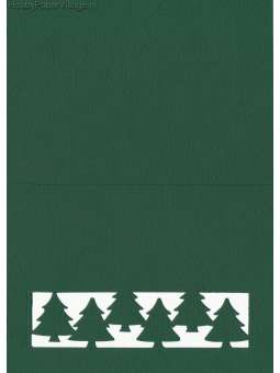 Kerstkaart bomen met envelop