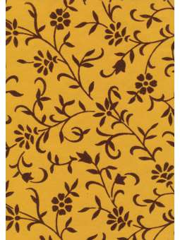 Bruin fluwelen bloemen op geel