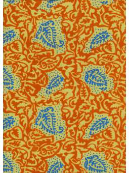 Oranje bladeren op geel