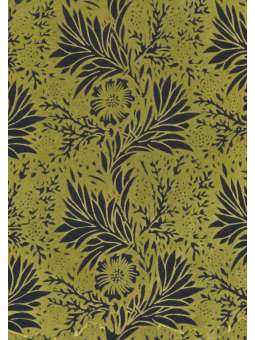 Groen fluweel motief op zwart