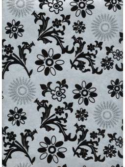 Zwart fluwelen bloemen op...