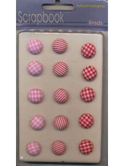 Fabric brads/splitpennen Rood