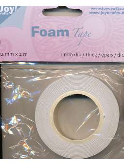 Foam tape 1mm 12mm x 2mtr
