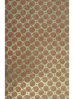 Oranje metallic swirls op goud