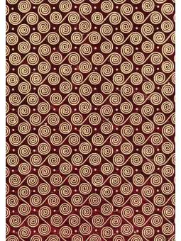 Witte swirls op metallic rood