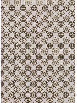 Gouden metallic bloemen op wit