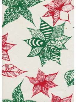 Twee bloemen, groen/rood