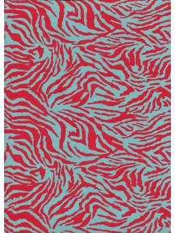 Tijger rood/lichtblauw