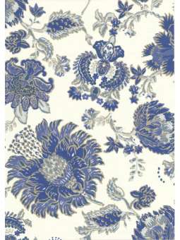 Blauwe bloemen, katoenpapier