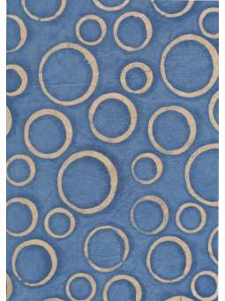 Blauw Lokta met batik cirkles