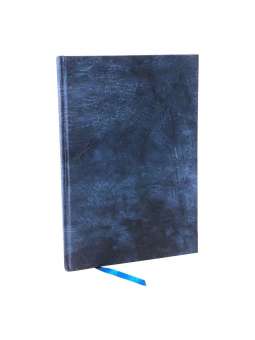 Donkerblauw Notebook leer...