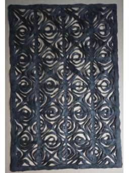 Zwart Amate Wervelen kant 160g