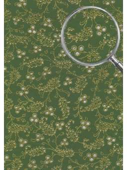 Gouden bloemen op donkergroen